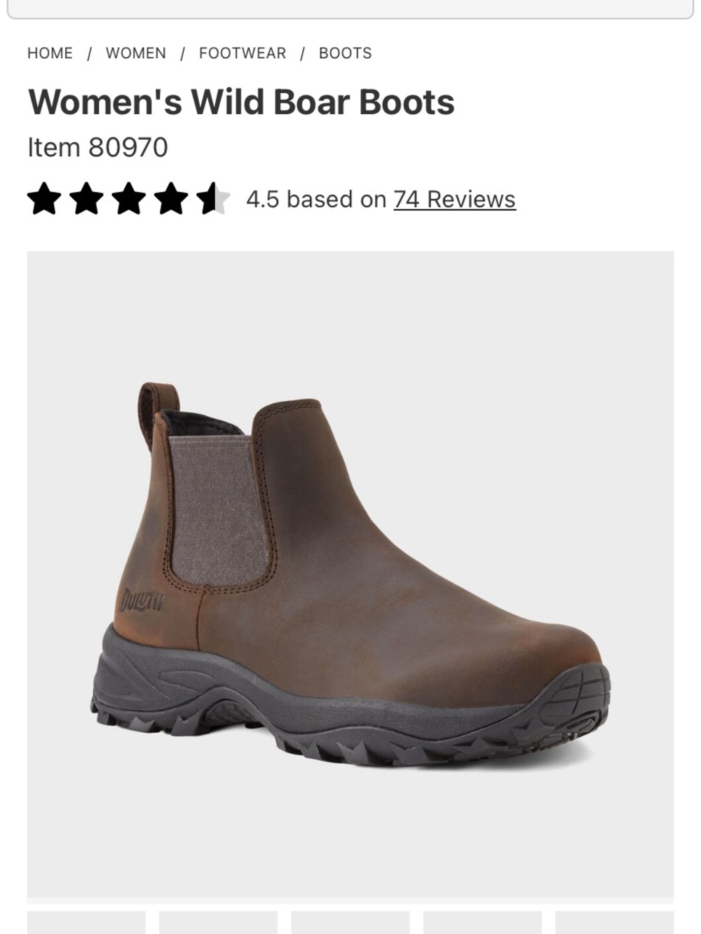 Duluth Women’s Wild Boar Boots - 7.5 - Dark Brown